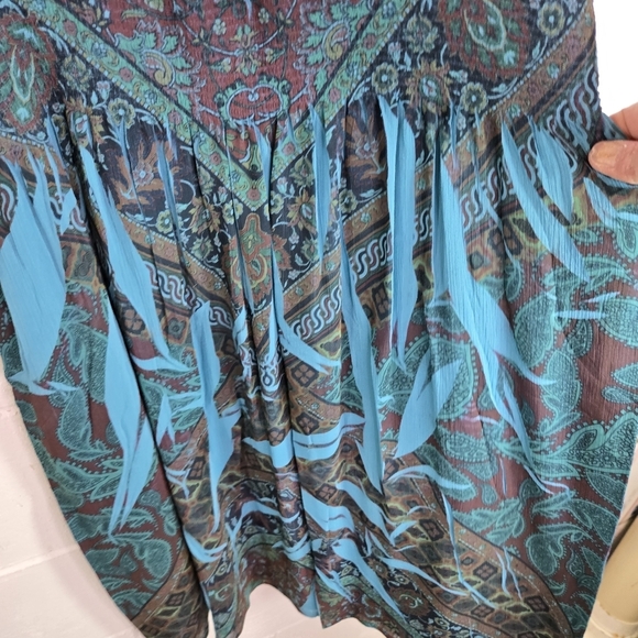 Vtg Y2k One World Floral Sublimation Dress - Picture 3 of 7